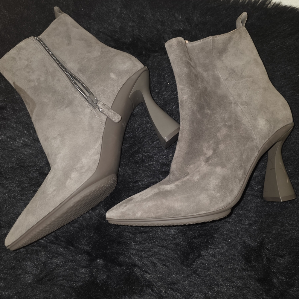 Cole Haan Taupe Suede Heeled Boots